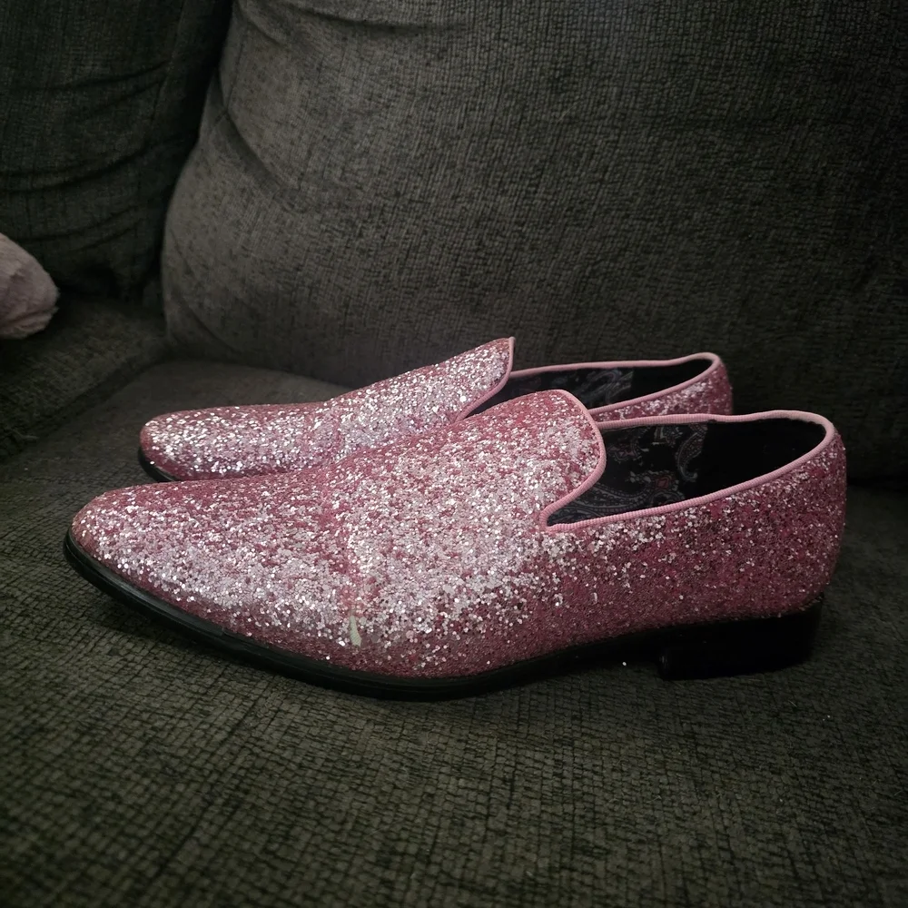 Enzo Romeo | Pink Glitter Loafers Men's Size 14